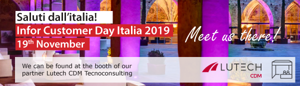 Meet us at Infor Customer Day 2019, 19th of November